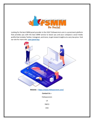 SMM Panel Buy | Followersmm.com