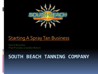 Starting A Spray Tan Business
