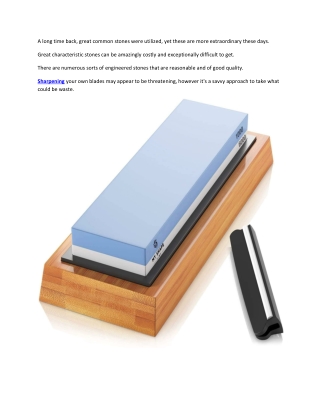 How to sharpen a knife whetstone