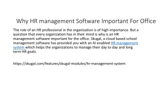 Why HR management Software Important For Office
