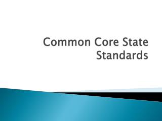 Common Core State Standards