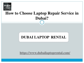 How to Choose Laptop Repair Service in Dubai?