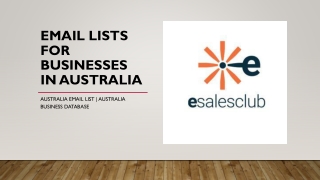 Australia Business Email List