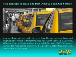 DFW Town Car Service - DFW Airpor Taxi