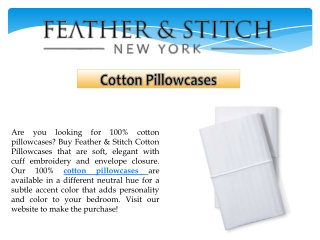 Cotton Pillowcases