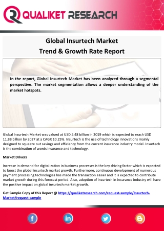 Global  Insurtech MarketTop Competitors, Application, Price Structure, Cost Analysis, Regional Growth