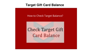 Target Gift Card Balance | Check Target Gift Card Balance