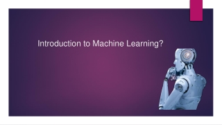 Introduction to Machine Learning