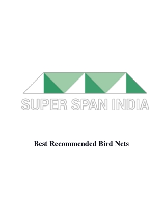 Best Recommended Bird Nets