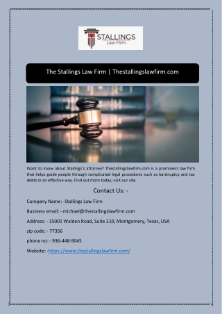 The Stallings Law Firm | Thestallingslawfirm.com