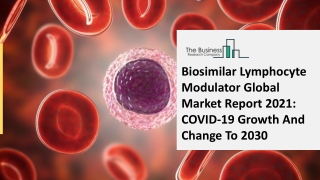 Global Biosimilar Lymphocyte Modulator Market Opportunities And Strategies To 2030