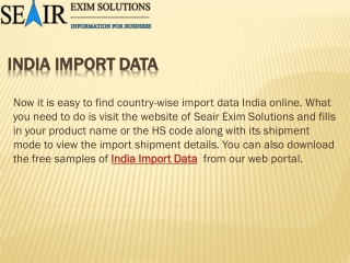 India Import Data