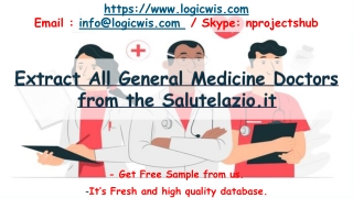 Extract All General Medicine Doctors from the Salutelazio.it