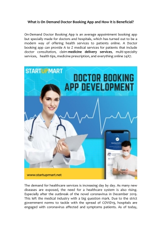 What is On Demand Doctor Booking App and How it is Beneficial?