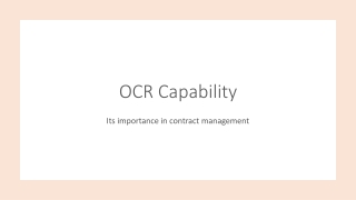 Importance of OCR Capability in Contract Management