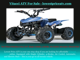 Vitacci Atv For Sale - lowestpriceatv.com
