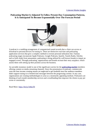 Podcasting Market - Global Opportunity Analysis, Industry Trends and Forecast