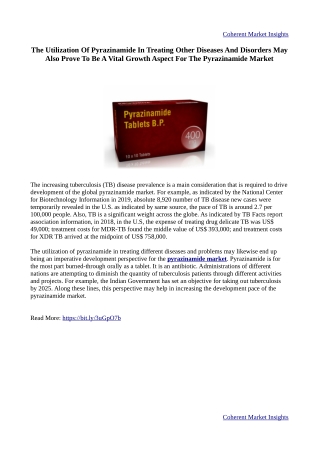 Pyrazinamide Market Report, Size, Share, Growth, Trends and Forecast