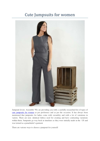 Cute Jumpsuits for women