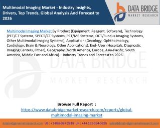 Multimodal Imaging Market - Industry Insights, Drivers, Top Trends, Global Analysis And Forecast to 2026