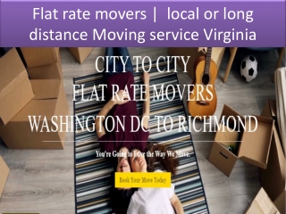 Moving service in washington dc to richmond