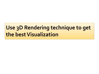 3D Rendering Services in China