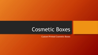 Cosmetic Boxes