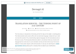 TRANSLATION SERVICES – THE TURNING POINT OF 21st CENTURY