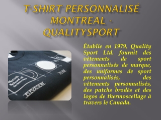 t-shirt personnalisé montreal - Quality Sport