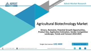 Agricultural Biotechnology Market Growth Drivers Analysis , Global Analysis to 2025