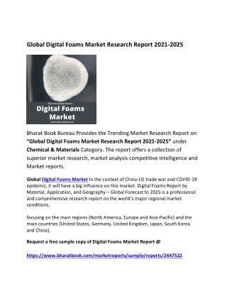 Global Digital Foams Market Forecast 2021-2025