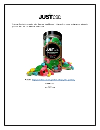cbd gummies price