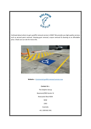 Commercial Graffiti Removal Service NSW | Thedolphingroup.com.au