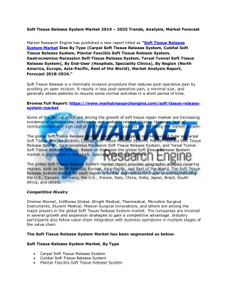 Soft Tissue Release System Market