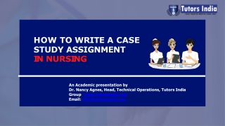 Write a Nursing Case Study Assignment