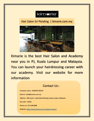 Hair Salon Sri Petaling  | kimarie.com.my