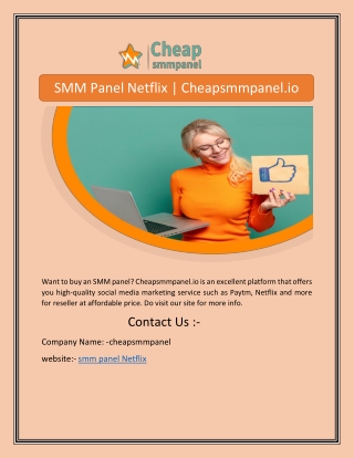 SMM Panel Netflix | Cheapsmmpanel.io