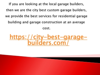 Garage Builders In My City