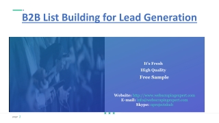 B2B List Building for Lead Generation