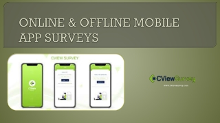 Online & Offline Survey Apps - CViewSurvey Digitech Pvt.Ltd