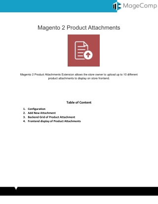 Magento 2 Product Attachments