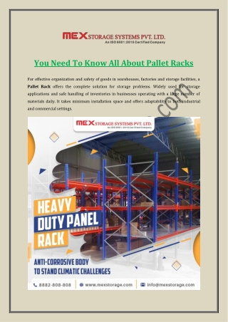 You Need To Know All About Pallet Racks