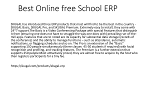 Best Online free School ERP