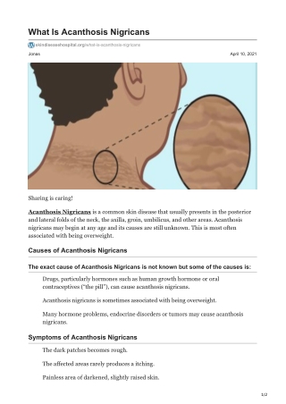 What Is Acanthosis Nigricans