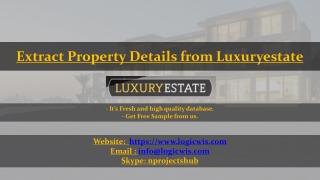 Extract Property Details from Luxuryestate