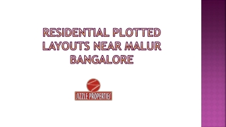 Residential plots for sale in Bangalore