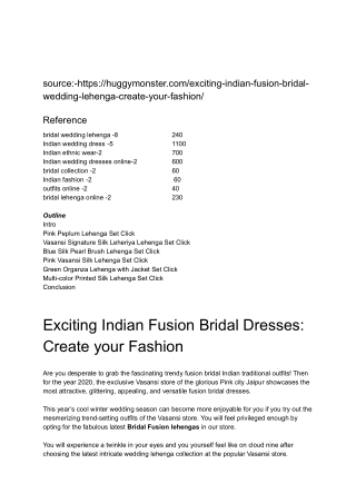 Exciting Indian Fusion Bridal Dresses: Create your Fashion