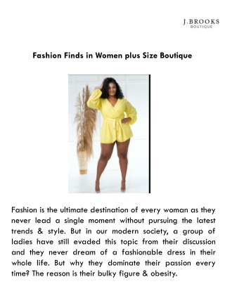 Fashion Finds in Women plus Size Boutique