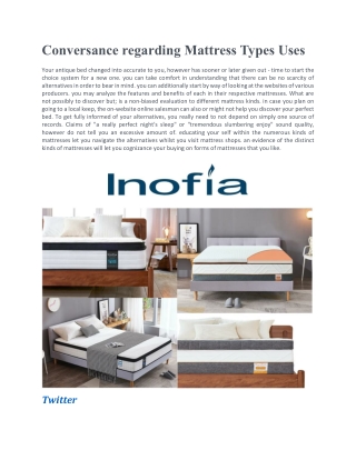 Best Inofia Mattress | Inofia.Com