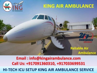 King Air Ambulance Services in Kolkata and Ranchi at Low-Fare